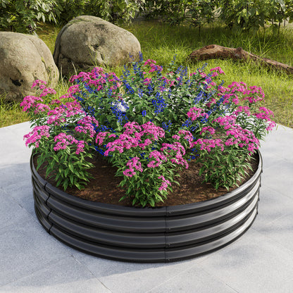 Plantenbak – Verhoogd Plantenbed – Bloembak – Tuinbak – Balkonbak – Zwart 60,96x60,96 cm 2-pack – Gegalvaniseerd Staal – Weerbestendig & Duurzaam