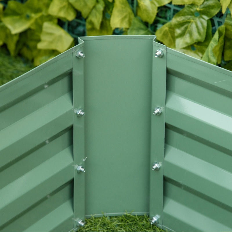 Verhoogd Tuinbed – Moestuinbak – Plantenbak – Bloembak – Balkonbak – Gegalvaniseerd Staal – 100x100x30 cm – Roestbestendig – Eenvoudige Montage