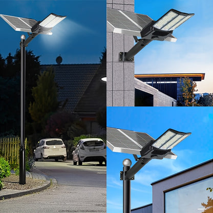 Zonnepaneel Buitenlamp – Solar Tuinverlichting – Bewegingssensor Muurlicht – Solar Floodlight Parkeerplaats – 2 Zonnepanelen – Hoge Lichtopbrengst