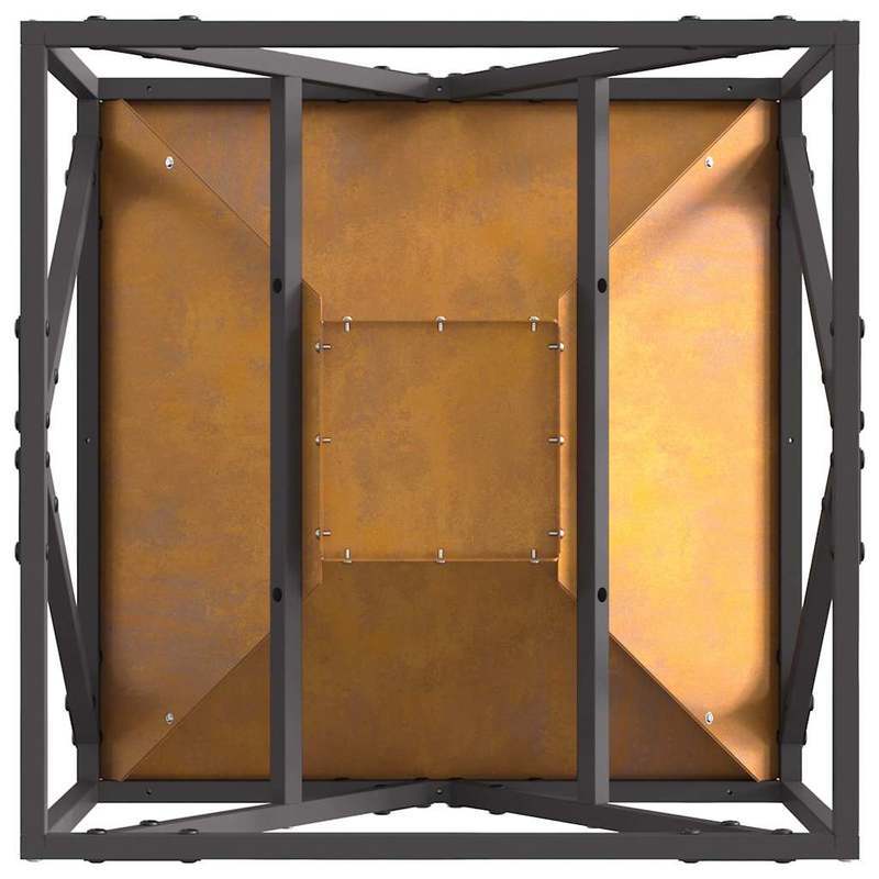 Outdoor Houtkachel – Buitenkachel – Vuurkorf – Feuerschale – Tuinhaard – Cortenstaal – Vierkant 50x50x35 cm – Duurzaam & Weerbestendig