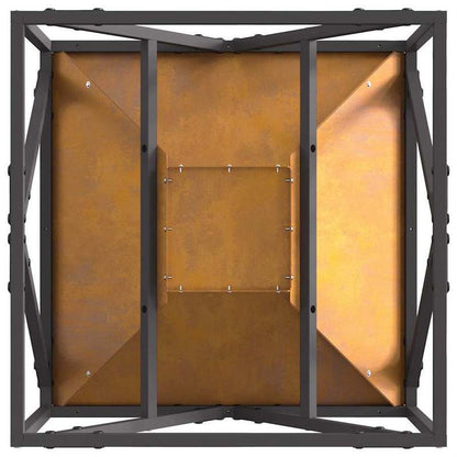 Outdoor Houtkachel – Buitenkachel – Vuurkorf – Feuerschale – Tuinhaard – Cortenstaal – Vierkant 50x50x35 cm – Duurzaam & Weerbestendig