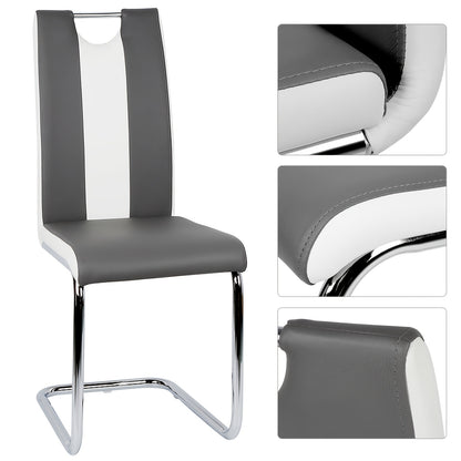 Eetkamerstoel – 4-Delige – Eetkamerstoel Set – Design Stoelen – Kunstleer Stoelen – Armloze Stoelen – Stevig Frame – Gemakkelijk Schoon Te Maken