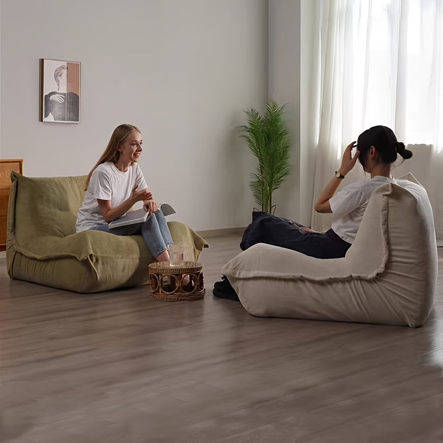 Gele Lazy Sofa – Zitzak – Loungestoel – Slaapbank – Bank – Memory Foam Vulling – Polyester Stof