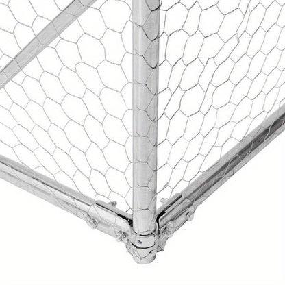 Kippenren – Kipren – Pluimveeverblijf – Hennenren – Kippenhok – Gegalvaniseerd Staal – Ruim 2,5x2x2,25m – Vergrendelbare Deur