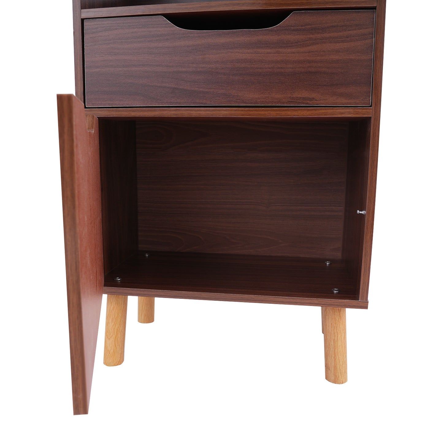 Boekenkast – Boekrek – Opbergrek – Boekenplank – Wandkast – Walnootkleur – Hoogte 180 cm – Massief Hout