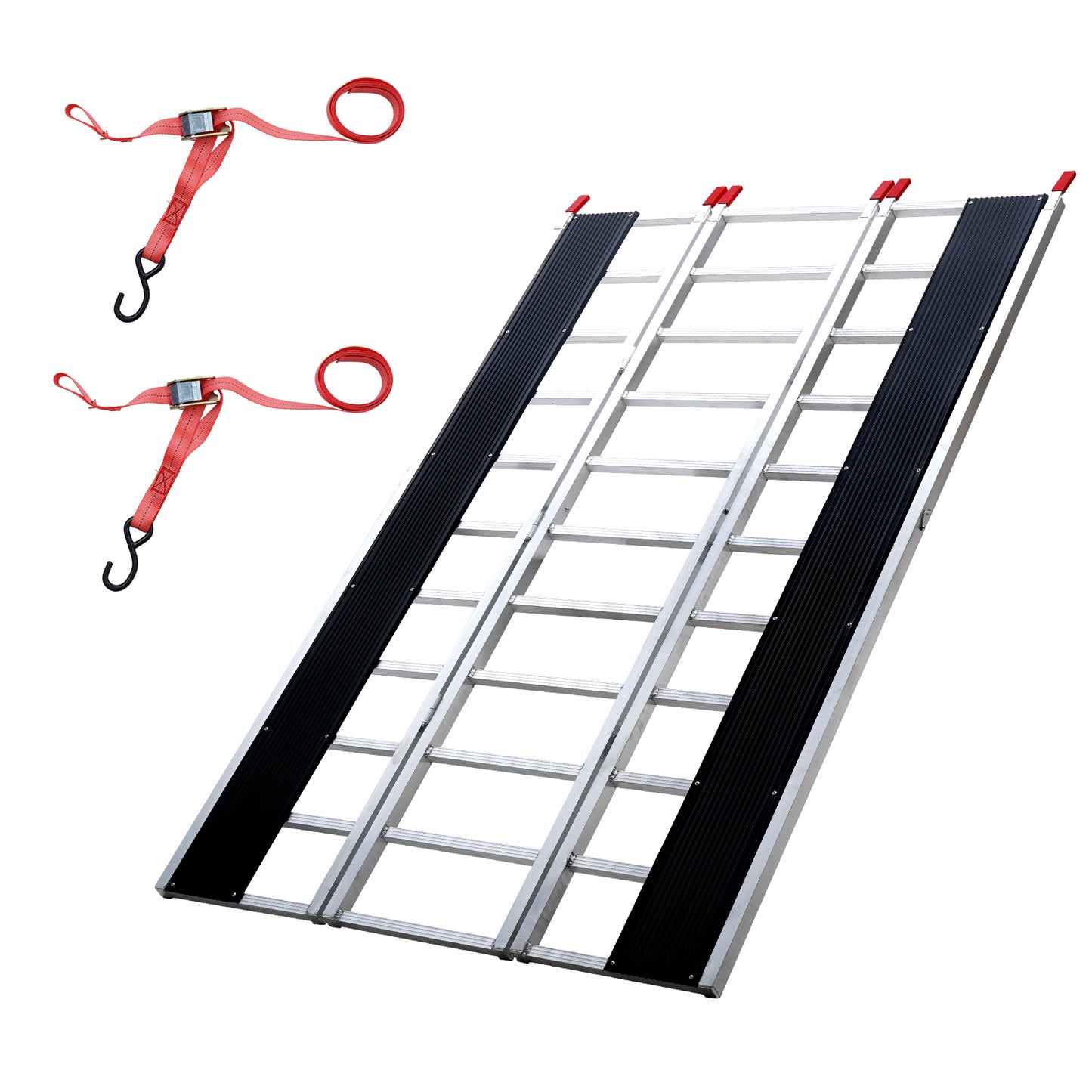 Aluminium Oprijplaat – Oprijbrug – Laadhelling – Opvouwbare Ramp – Extra Breed – Draagvermogen 680 kg – 216 x 137 cm – Antislip & Lichtgewicht