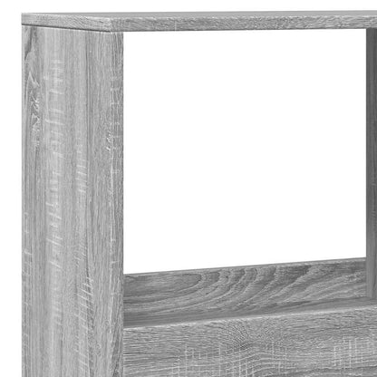 Elegant Gray Sonoma Oak Wood Room Divider - 100x33x175cm, Multi-Shelf Storage Organizer with Open Top, Ideal for Office, Bedroom, Living Room, Study - Modern Minimalist Design, Office Decor