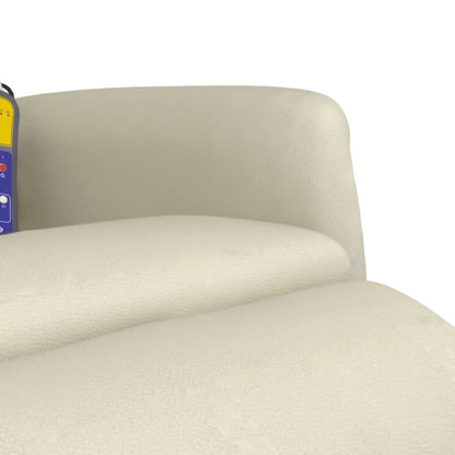 Tuinstoel – Fauteuil – Relaxstoel – Loungestoel – Verstelbare Stoel – Crème Kunstleder – 360 Graden Draaibaar