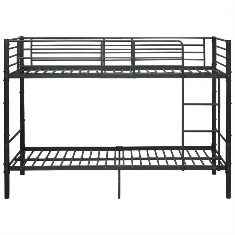 Stapelbed – Hoogslaper – Kinderbed – Twijfelaar – Bunkbed – Zwart Metalen Frame – 90x200 cm – Stevig & Ruimtebesparend