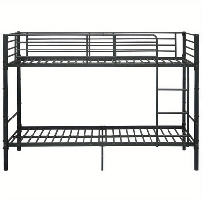 Stapelbed – Hoogslaper – Kinderbed – Twijfelaar – Bunkbed – Zwart Metalen Frame – 90x200 cm – Stevig & Ruimtebesparend