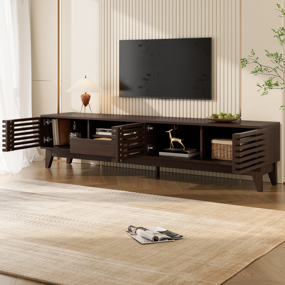 A TV cabinet with one drawer and three doors, TV furniture, TV panels, TV stools, TV cabinets. The unique design, measuring 170cm in width, 35cm in depth and 40cm in height, provides ample space for your TV and other multimed