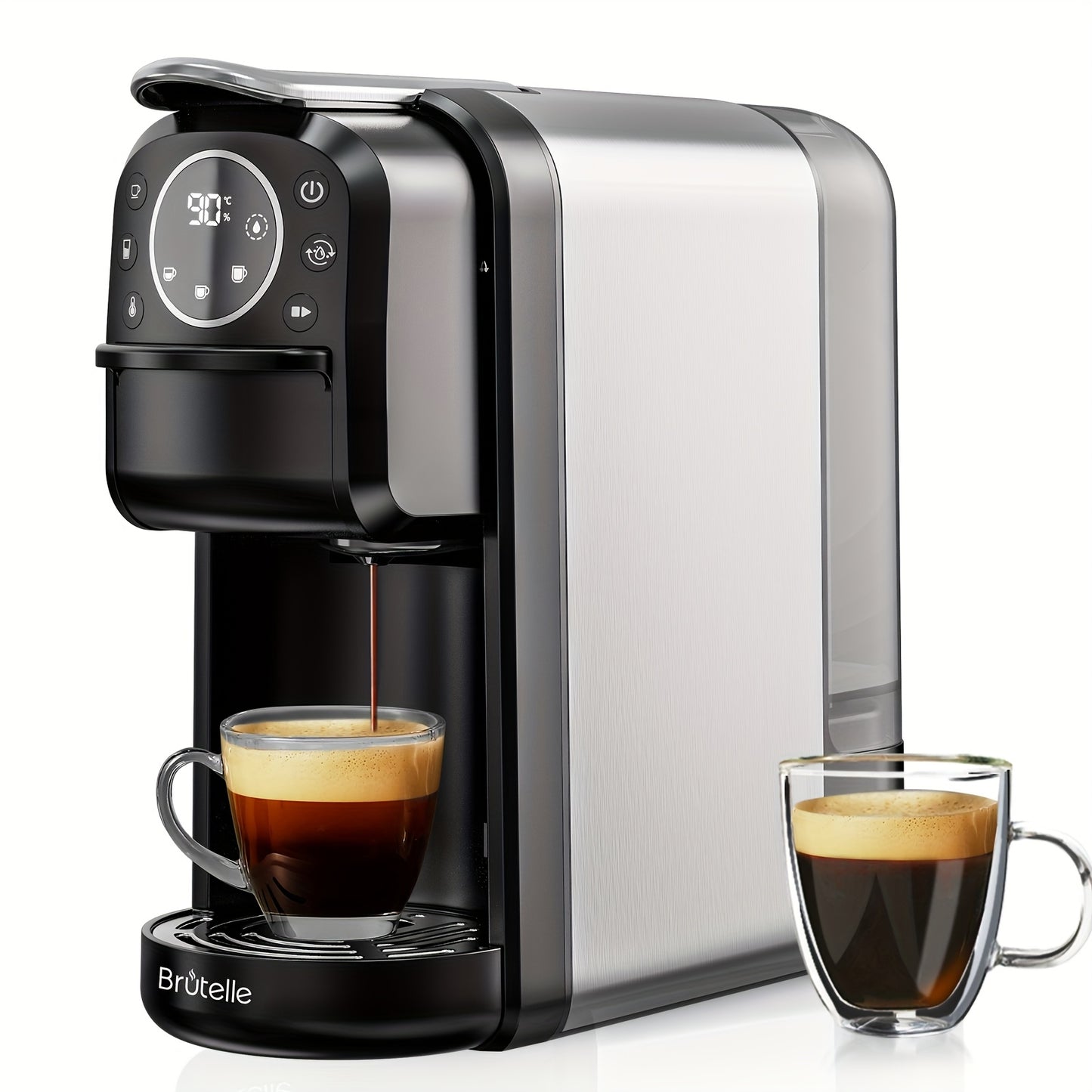 Koffiemachine – Espressoapparaat – Capsulemachine – Nespresso Koffiezetter – Espresso Maker – 1400W Snel Verwarmen – 20 Bar Hoge Druk – Zwart – 700ml Afneembare Watertank