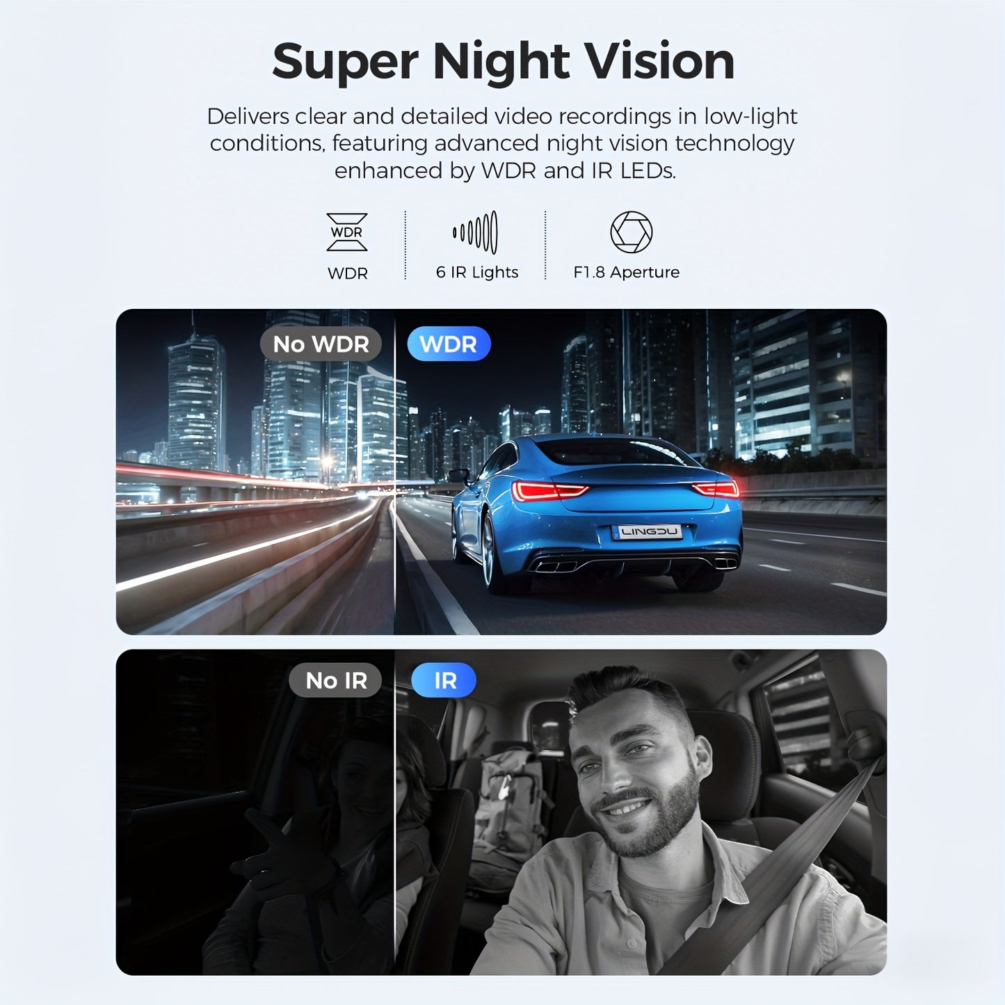 Dubbele Dashcam – Auto Camera – Beveiligingscamera – DVR Recorder – Achteruitrijcamera – 4K Voorzijde & Full HD Achterzijde – Nachtzicht & GPS Met ADAS