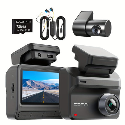 Dashcam – Auto Camera – Bewakingscamera – Videorecorder – Nachtzicht Camera – 24/7 Parkeermonitoring – WiFi Verbinding & G-Sensor – 128GB Geheugenkaart