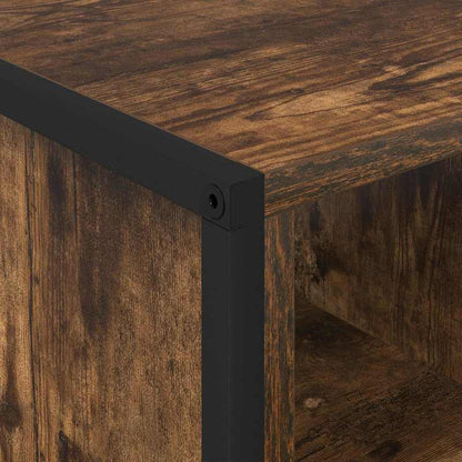 Couchtisch – Salontafel – Bijzettafel – Nachtkastje – Tafel – Multifunctioneel Design – 80 x 50 x 40 cm – Hardhout & Fiberboard – Compact voor Kleine Ruimtes – Modern Bruin