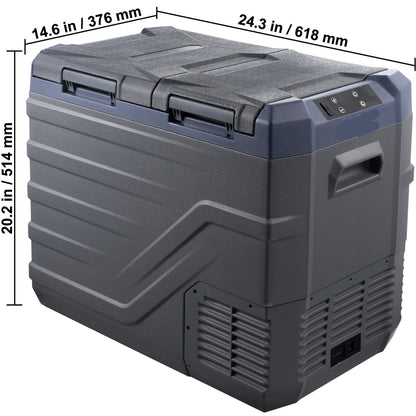 Draagbare Koelvrieskast – Mobiele Koelkast – Compressor Koeler – Mini Vrieskast – 40 Liter Inhoud – Bluetooth Bediening – Dual Zone Indeling