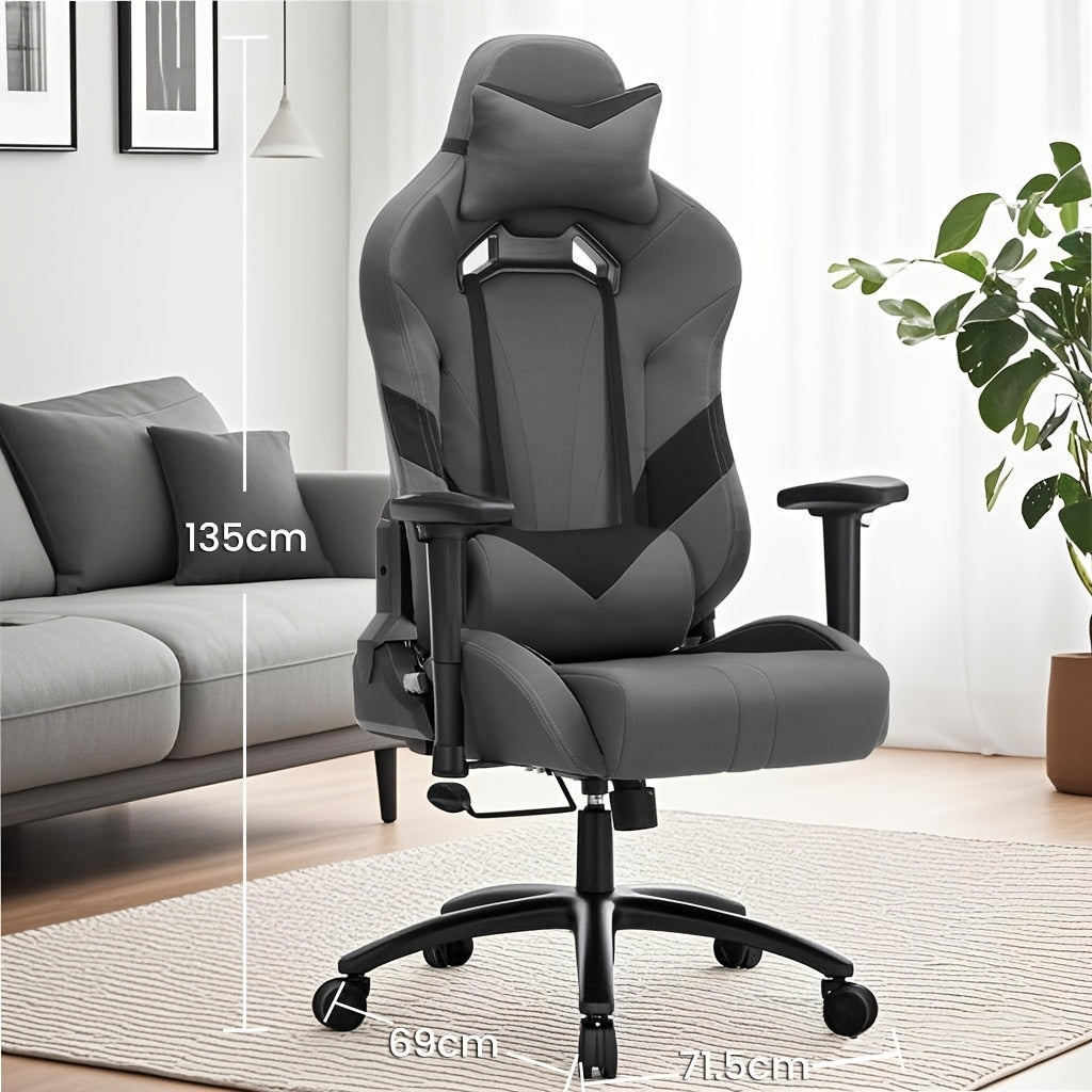 Gaming Stoel – Bureaustoel – Office Chair – Computergame Stoel – Werkstoel – Ergonomisch Design – Verstelbare Armleuningen – Stalen Frame met Hoogwaardig Schuim