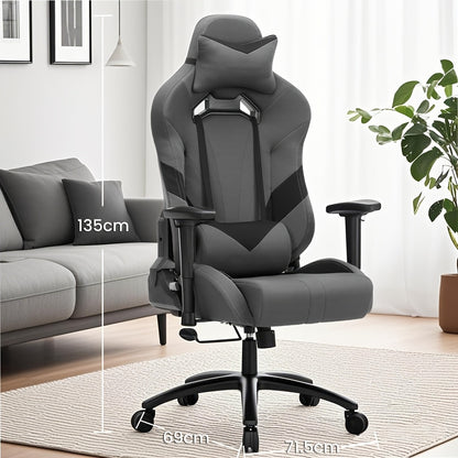Gaming Stoel – Bureaustoel – Office Chair – Computergame Stoel – Werkstoel – Ergonomisch Design – Verstelbare Armleuningen – Stalen Frame met Hoogwaardig Schuim