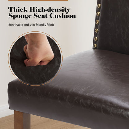 Eetkamerstoelen – Keukenstoelen – Kuipstoelen – Stoffen Stoelen – Houten Poten – Set van 2 – Comfortabele Zitting – Nagelrandafwerking