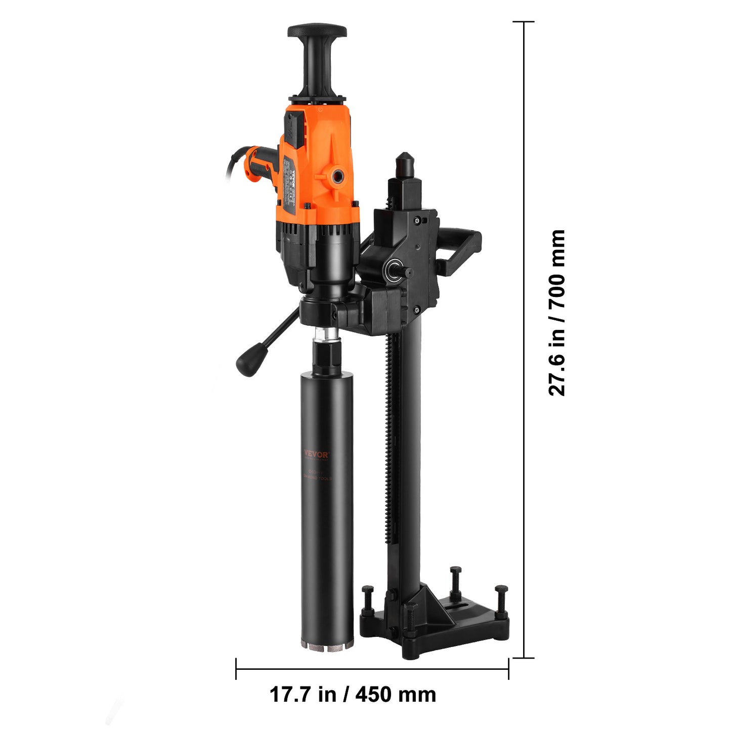 Kernboormachine – Kolomboormachine – Magneetboormachine – Diamantboormachine – Handboormachine – 2600W Krachtige Motor – Ø 20-180 mm Boordiameter