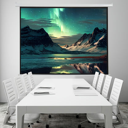 Elektrisch Ultra Short Throw Projectiescherm – Projectiescherm – Beamerdoek – Home Cinema Scherm – ALR Scherm – 213 cm 4:3 – Ambient Light Rejecting – Metalen Frame