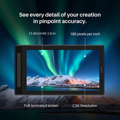 Tekentablet – Digitale Tekentablet – Grafisch Tablet – Tekenscherm – Creatieve Tablet – 15,8 Inch QHD Scherm – Full Laminated QLED Display