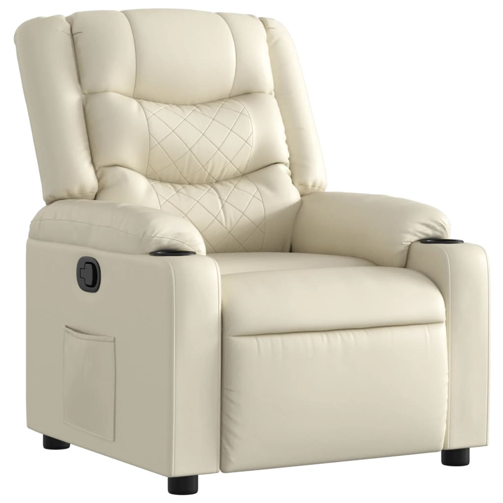 Elektrische Relaxstoel – Relaxfauteuil – Elektrische Fauteuil – Ligstoel – Verstelbare Stoel – Handmatig Verstelbaar – Kunstleer – 135 Graden Kantelbaar