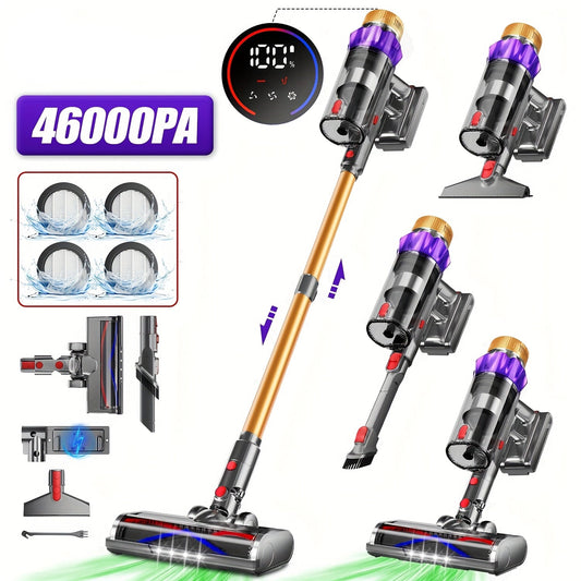 Stofzuiger – Steelstofzuiger – Zakloze Stofzuiger – Handstofzuiger – Draadloze Stofzuiger – Krachtige Zuigkracht 46000 Pa – 50 Min Batterijduur