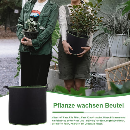 3/5 Stuks Ademend Plantenzak – 7 Gallon Grow Bags met Dubbele Handvatten – Stevig Nonwoven Materiaal voor Lage Stress Planttraining van Fruit, Groenten en Bloemen