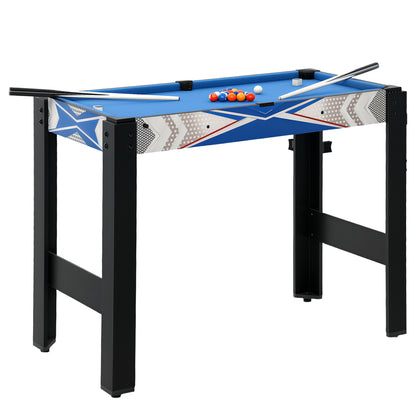 5-in-1 Speltafel – Spel tafel – Speeltafel – Spelbord – Multifunctionele Tafel – Blauw Zwart – Duurzaam MDF en Kunststof – Inclusief Accessoires