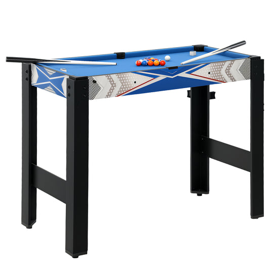 5-in-1 Speltafel – Spel tafel – Speeltafel – Spelbord – Multifunctionele Tafel – Blauw Zwart – Duurzaam MDF en Kunststof – Inclusief Accessoires