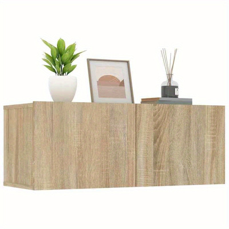 tv meubel – tv kast – tv meubelen – tv dressoir – tv wandmeubel – ruimtebesparend design – Sonoma eiken MDF hout 80x30x30 cm