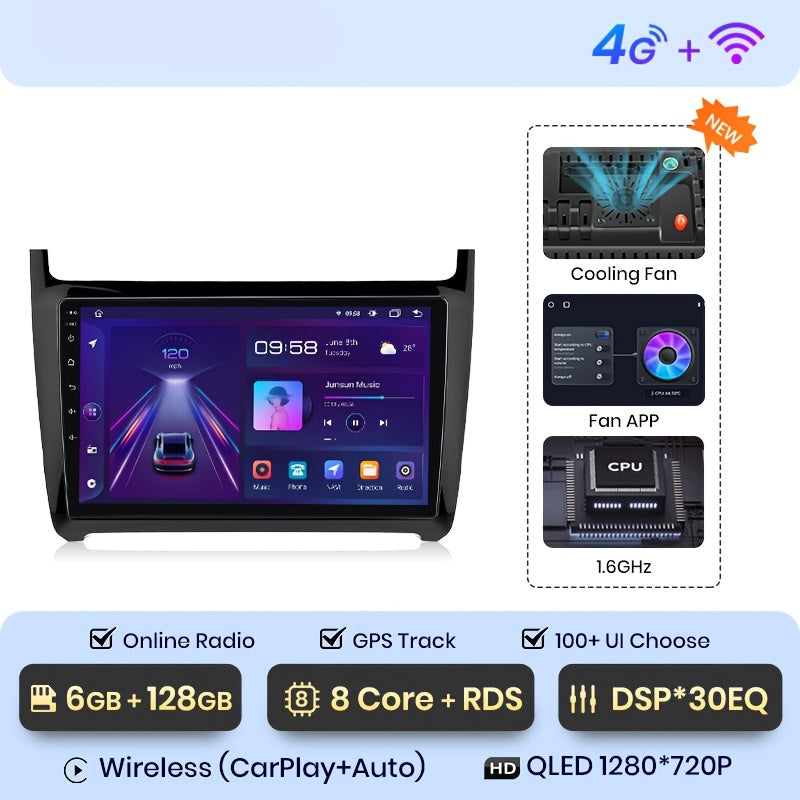 Multimedia Speler – Navigatiesysteem – Autoplayer – Touchscreen Radio – Android Auto – 9 Inch – 4G & Wi-Fi Connectiviteit – 128GB Opslag & Achteruitrijcamera Aansluiting