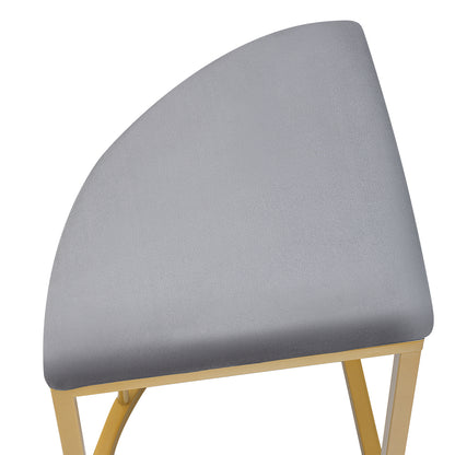 Eettafelset – Eethoek – Keukentafelset – Zitgroep – Tafeltje Met Krukken – Stalen Frame – Modern Wit Goud – 140x70x76 cm – Draaggewicht 120 kg