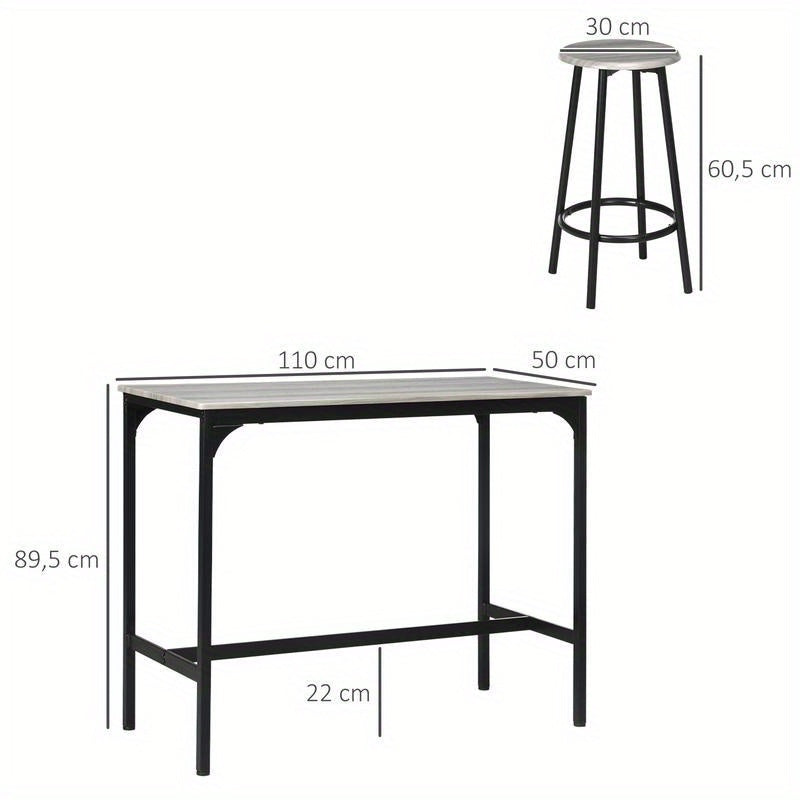 Barset – Barkrukken – Eettafel – Bistroset – Balie Meubels – Compact Design – Duurzaam Materiaal