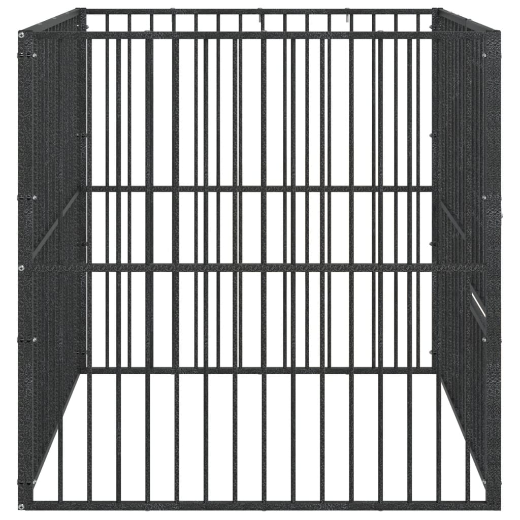 Hondenhok – Hondenren – Hondenkooi – Hondenbench – Hondenverblijf – 100x100x100 cm – Gegalvaniseerd Staal – Semi-Open Ontwerp met Deur