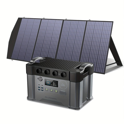 Draagbare Powerstation – Mobiele Accu – Noodstroomvoorziening – Zonne-energie – 2400W Vermogen – 1500Wh Batterij