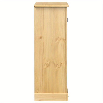 Schoenenkast – Schoenenrek – Schoenenkast – Opbergkast – Schoenenopbergmeubel – Marrone – Massief Vurenhout – 2 Deuren en 3 Lades – Vrijstaand en Stabiel – 86x38,5x108 cm