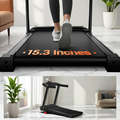Loopband – Wandelband – Walking Pad – Treadmill – Opvouwbare Loopband – 15% Hellingshoek – Maximale Belastbaarheid 136 kg