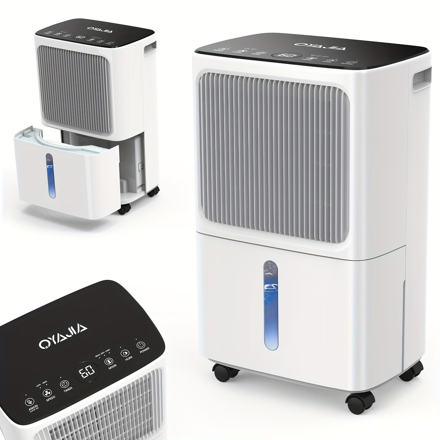 Luchtontvochtiger – Vochtvreter – Ontvochtiger – Dehumidifier – Vochtabsorbeerder – 12L per dag – 1,6L waterreservoir met automatische vochtigheidssensor