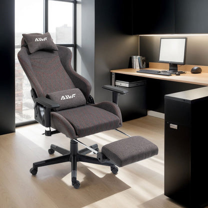 Gamingstoel – Gamestoel – Gaming Chair – Game Stoel – Bureaustoel – Ademend Stof – Pocketvering Zitting Met Gelkussen