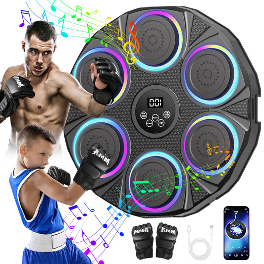 Bokszak – Boksbal – Boksmachine – Boxmachine – Boxing Trainer – Bluetooth Muziek – 12 Snelheids- en Volume-instellingen – Intelligente LED Telling – 2400mAh Accu