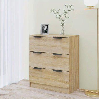Dressoir – Kast – Sideboard – Opbergmeubel – Commodes – Houtlook Sonoma Oak – 3 Laden – Zonder Elektriciteit