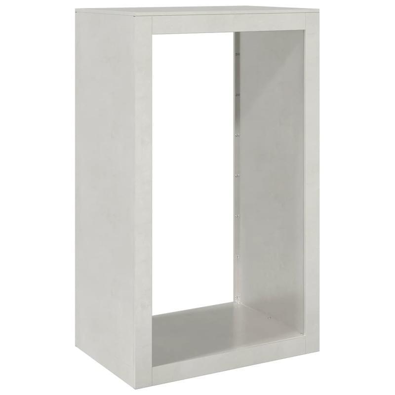 Houtopslagrek Buiten – Brandhoutrek – Houtopslag – Houtrek Tuin – Haardhoutrek – Roestvrij Staal – Compact 60x40x100 cm – Eenvoudig te Monteren