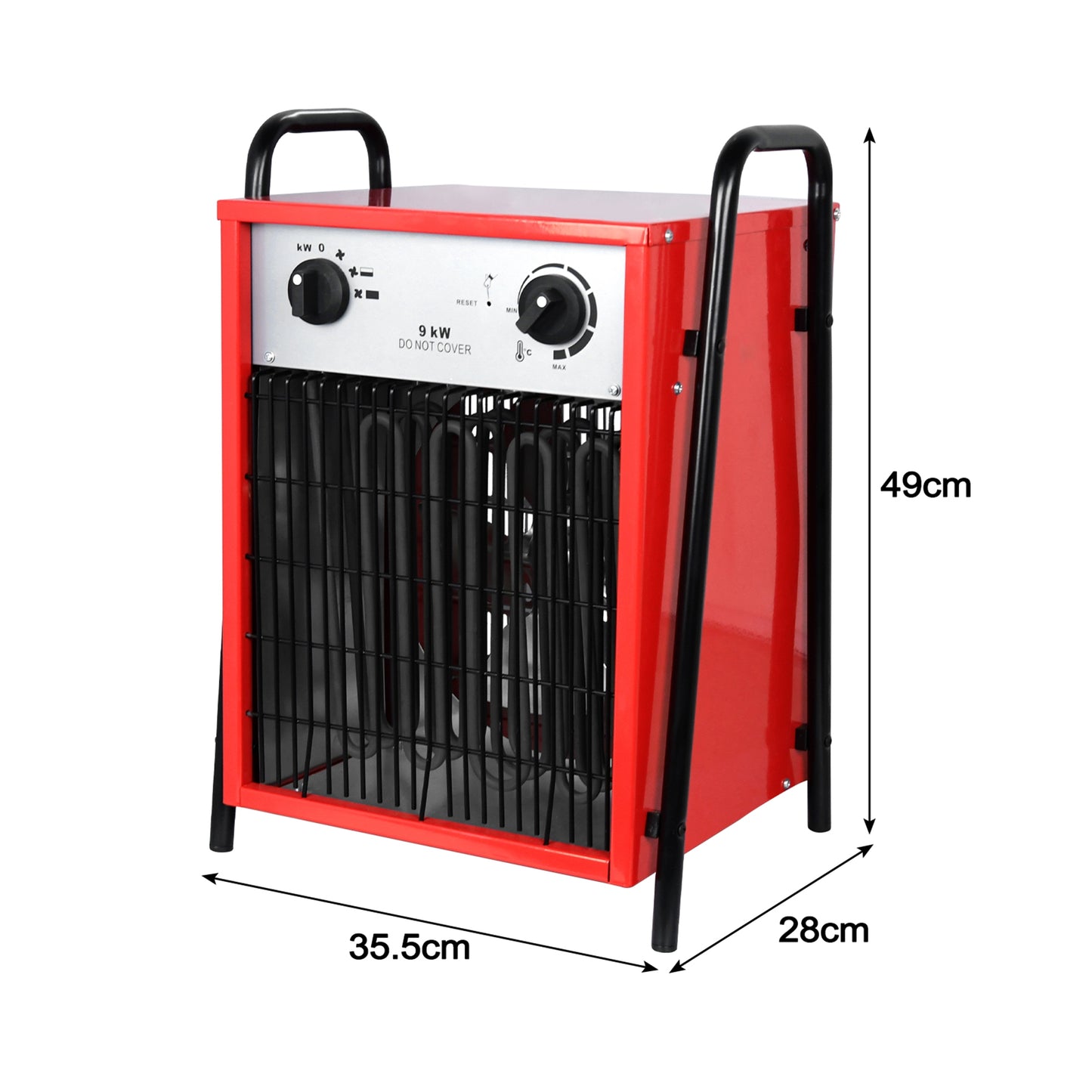 Elektrische kachel – Verwarming – Heater – Convectorkachel – Industriële kachel – 9 kW vermogen – Snelle en efficiënte verwarming