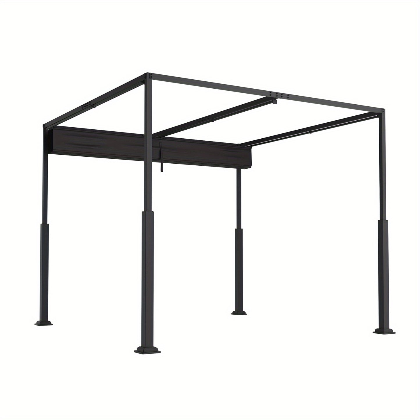 Pergola – Tuinoverkapping – Prieel – Zonnescherm – Tuinpaviljoen – 3x3 Meter – Schuifbaar Dak – Stalen Frame