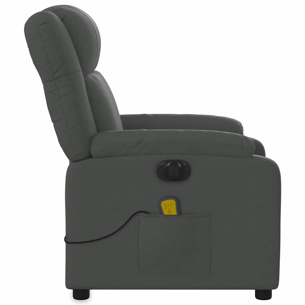 Elektrische Relaxfauteuil – Relaxstoel – Loungefauteuil – Elektrische Stoel – Massagefauteuil – Donkergrijs – 6 Massagepunten – Elektrische Verstelling 135°