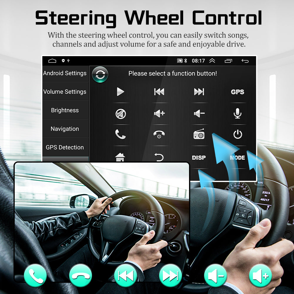 Autoradio – Car Stereo – Multimedia Speler – Auto Radio – Navigatiesysteem – 10,1 Inch HD Touchscreen – Draadloze CarPlay & Android Auto – Inclusief Canbus, WiFi, GPS, Achteruitrijcamera en Microfoon