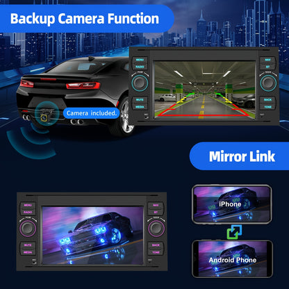 Achteruitrijcamera – Parkeercamera – Draadloze Achteruitrijcamera – Achteruitrijsensor – 7 Inch Touchscreen – 12 LED Verlichting – Extra Microfoon – Geschikt Voor Ford