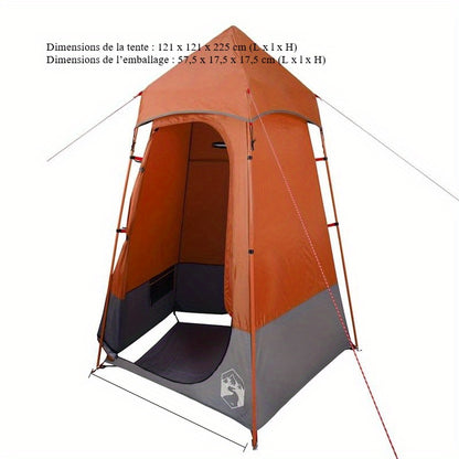 Toilettent – Outdoor Toilet Tent – Scheerlaken – Camping Toilet – Kleedruimte Tent – Grijs Oranje – Draagbaar – Waterafstotend PVC